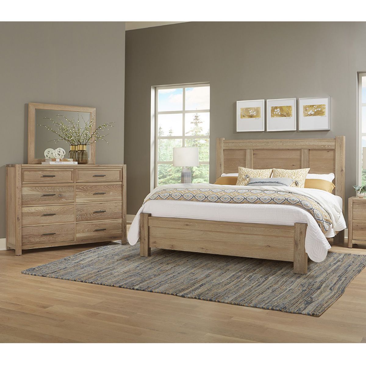 Picture of Crafted Oak 3-Piece Queen Bedroom Group