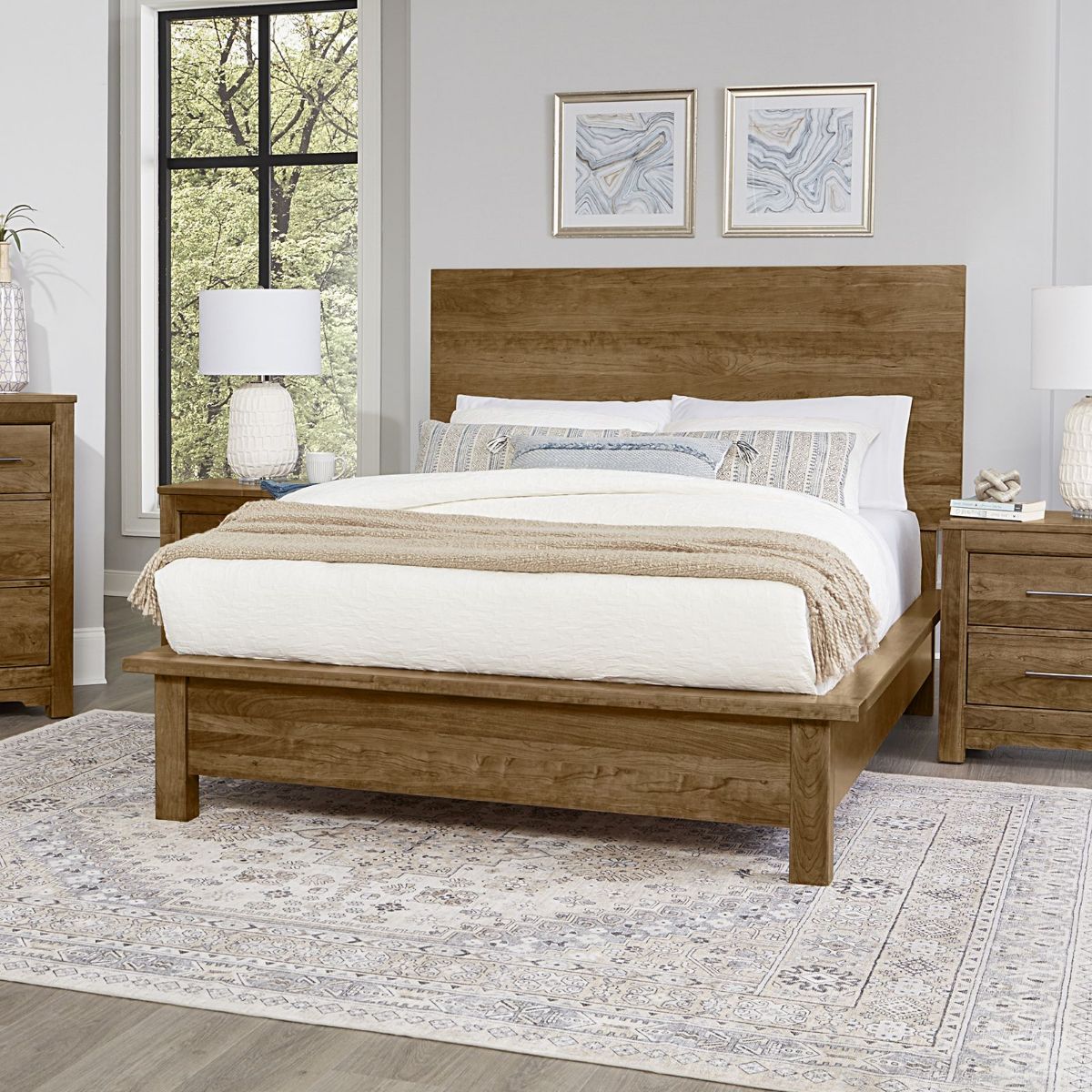 Picture of Crafted Solid Cherry Queen Terrace Bed