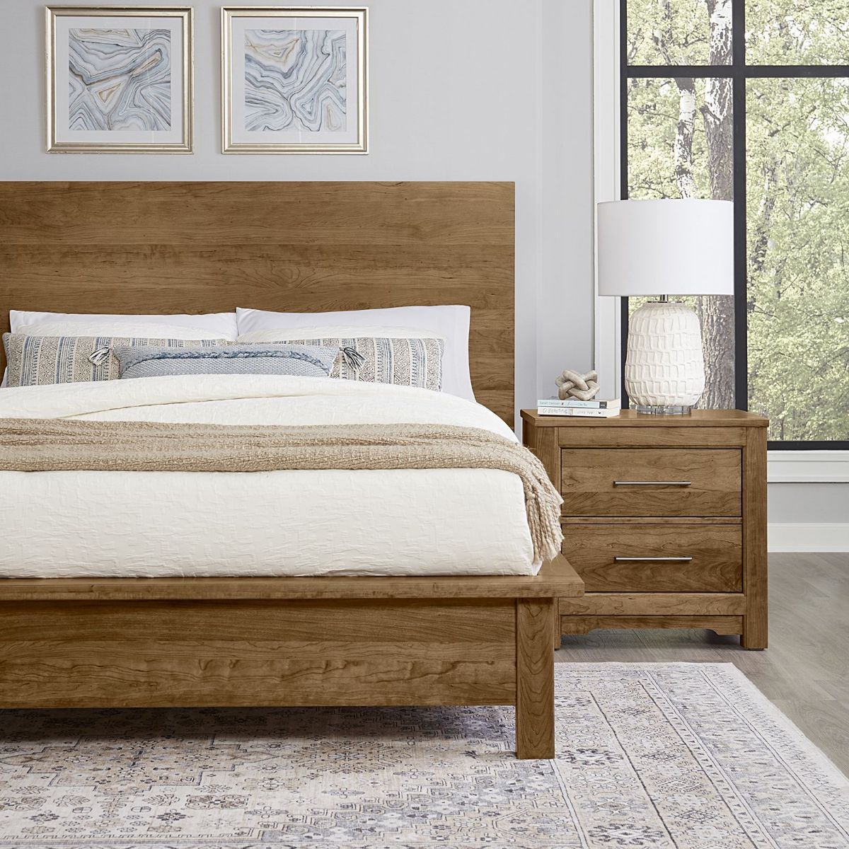 Picture of Crafted Solid Cherry Queen Terrace Bed