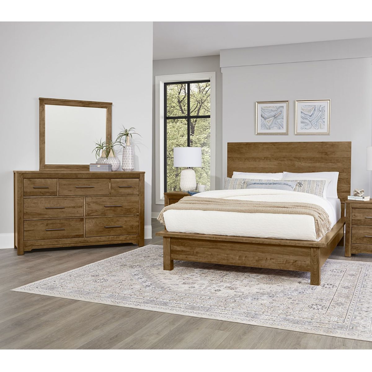 Picture of Crafted Solid Cherry 3-Piece Queen Bedroom Group