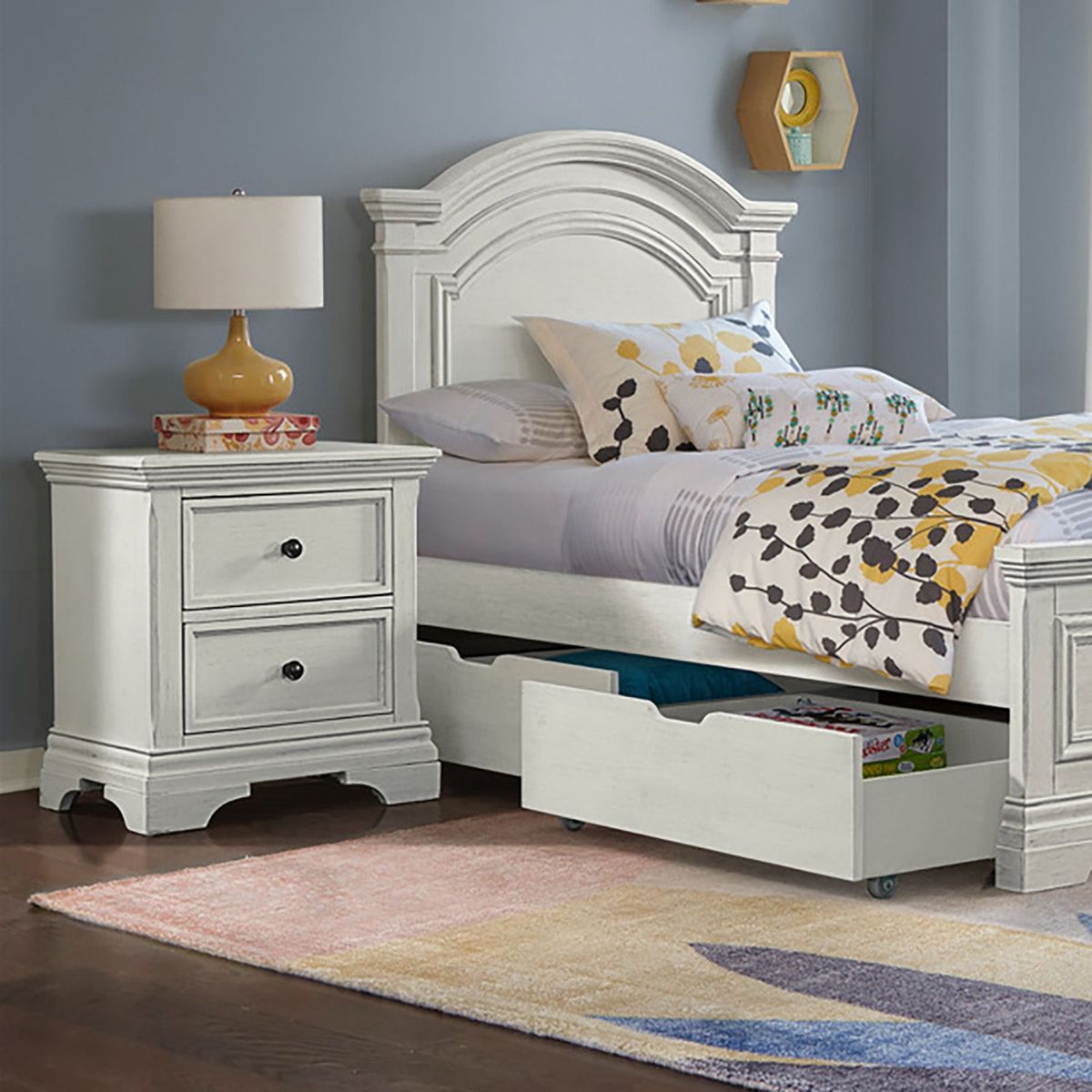 Picture of Olivia Brushed White Nightstand