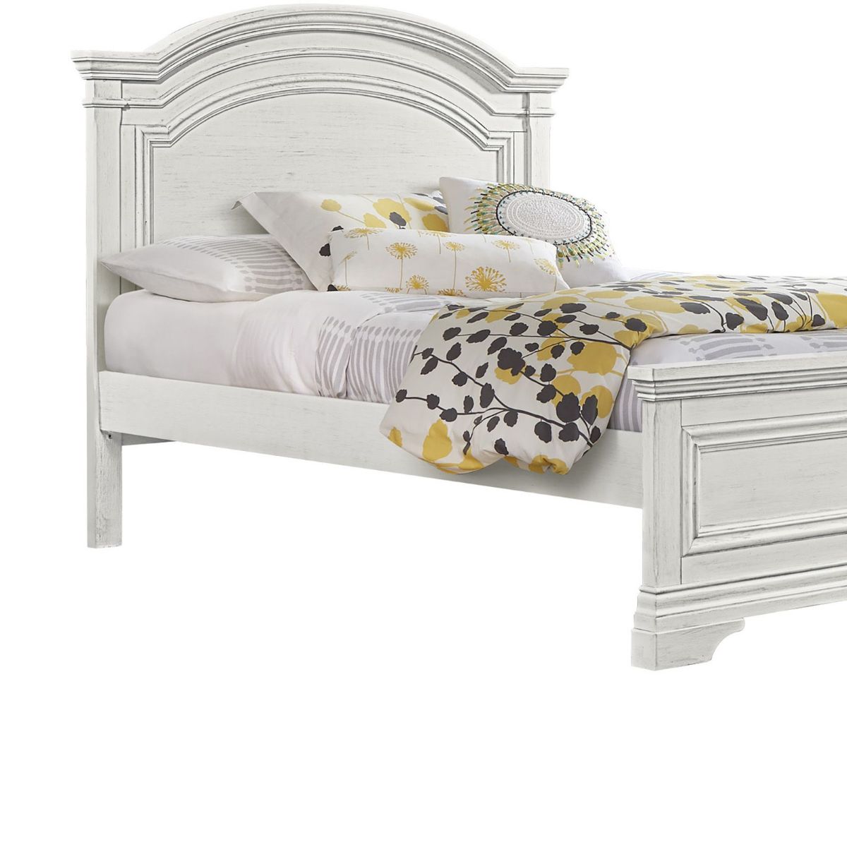 Picture of Olivia Brushed White Full Size Rails
