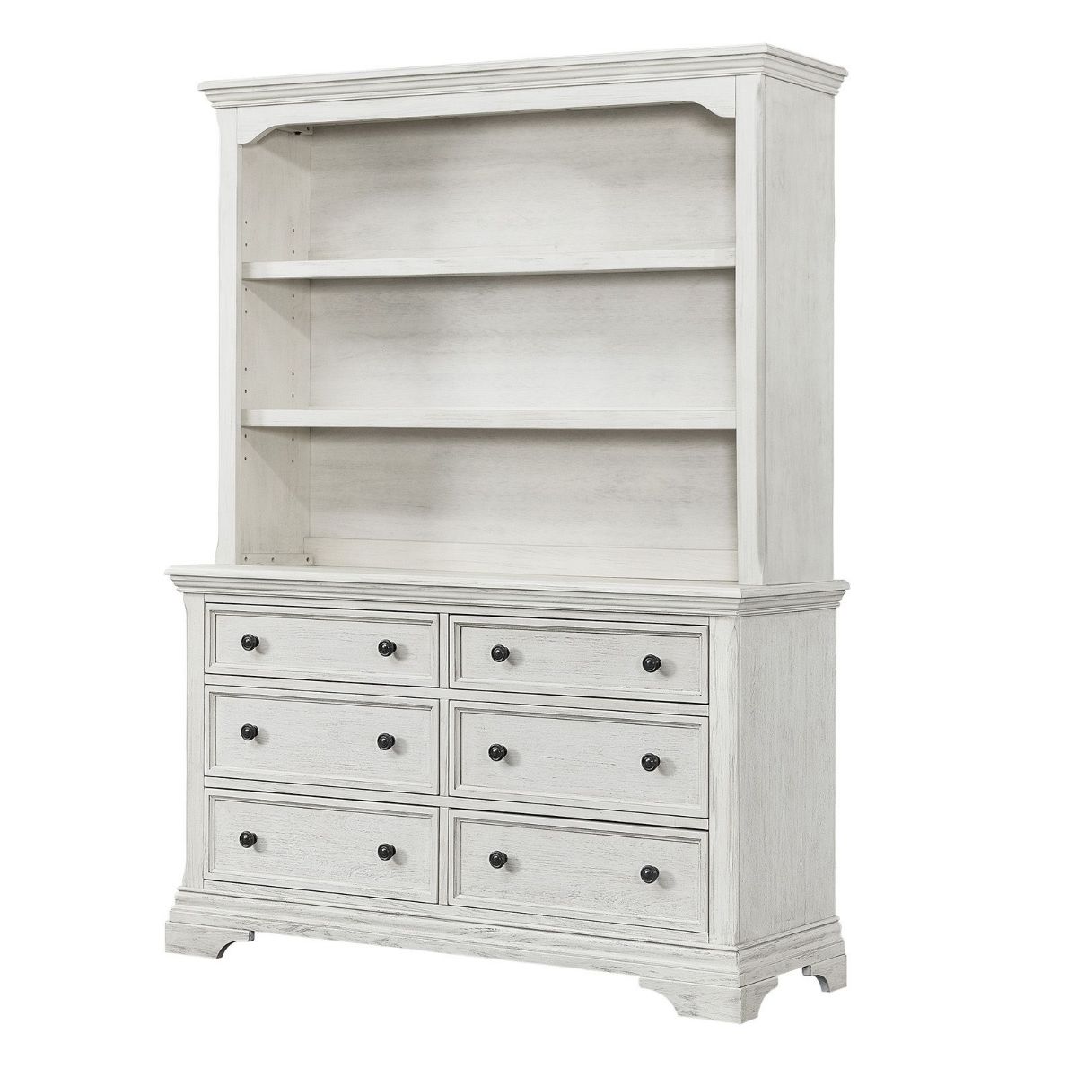 Picture of Olivia Brushed White Hutch/Bookcase