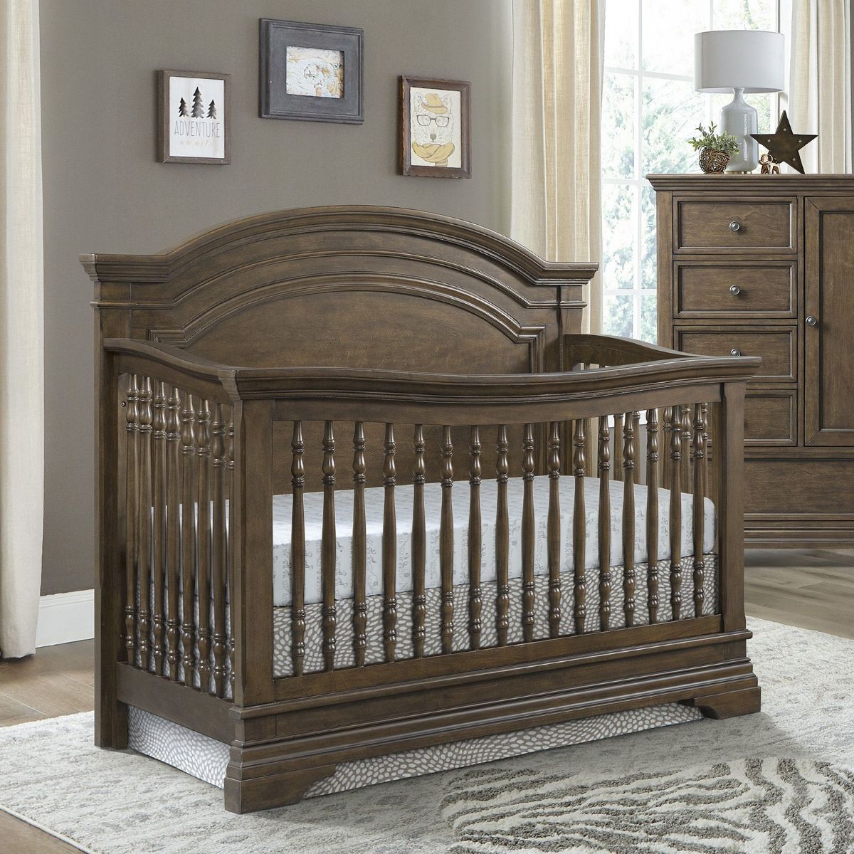 Picture of Olivia Rosewood Arched Top Crib