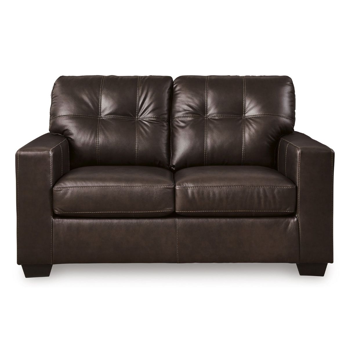 Picture of Santorine Brown Leather Loveseat