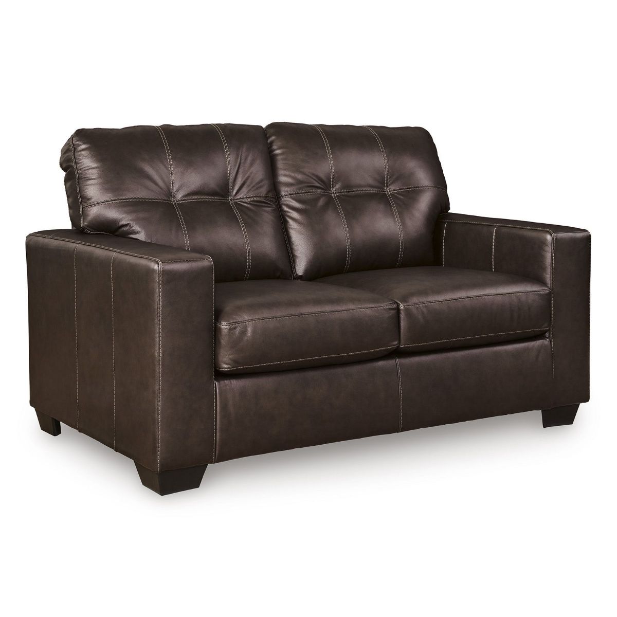 Picture of Santorine Brown Leather Loveseat