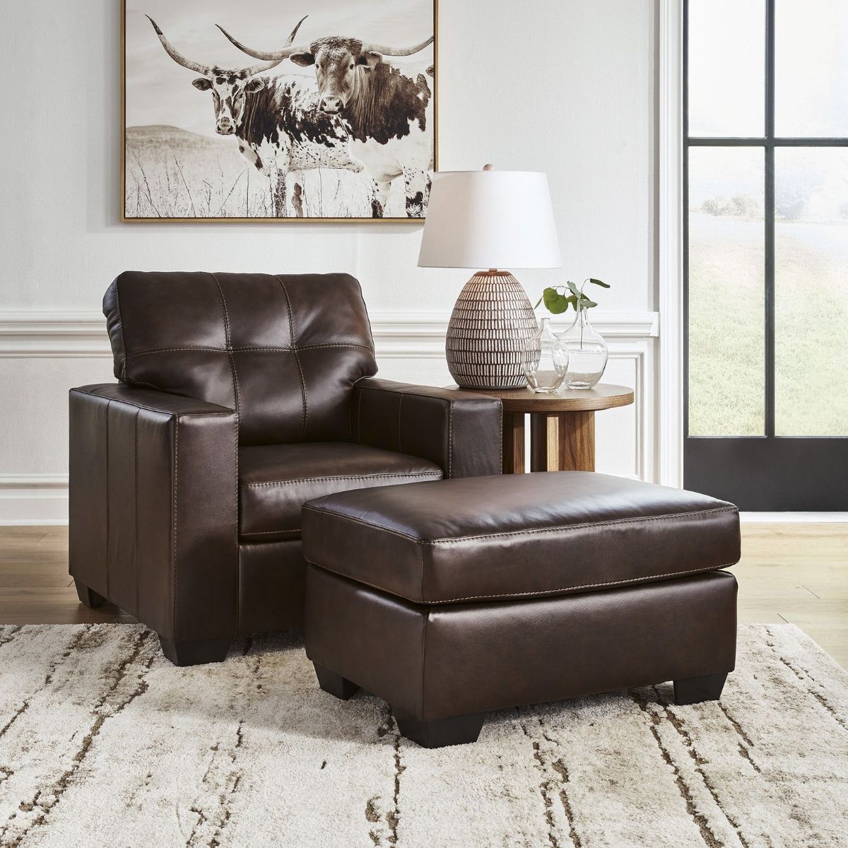 Picture of Santorine Brown Leather Chair