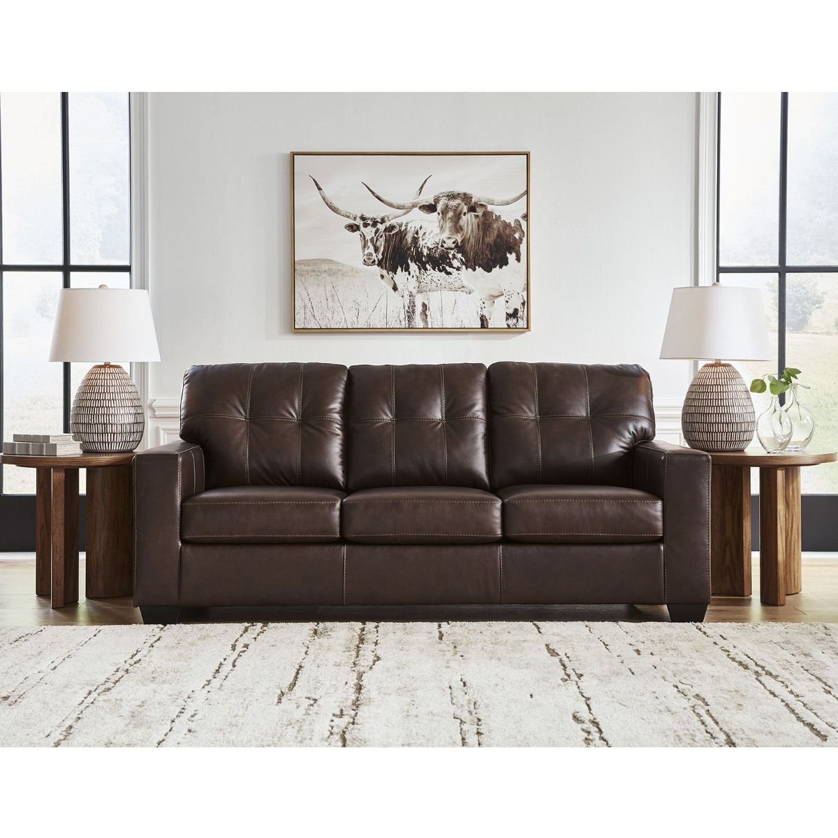 Picture of Santorine Brown Leather Queen Sleeper