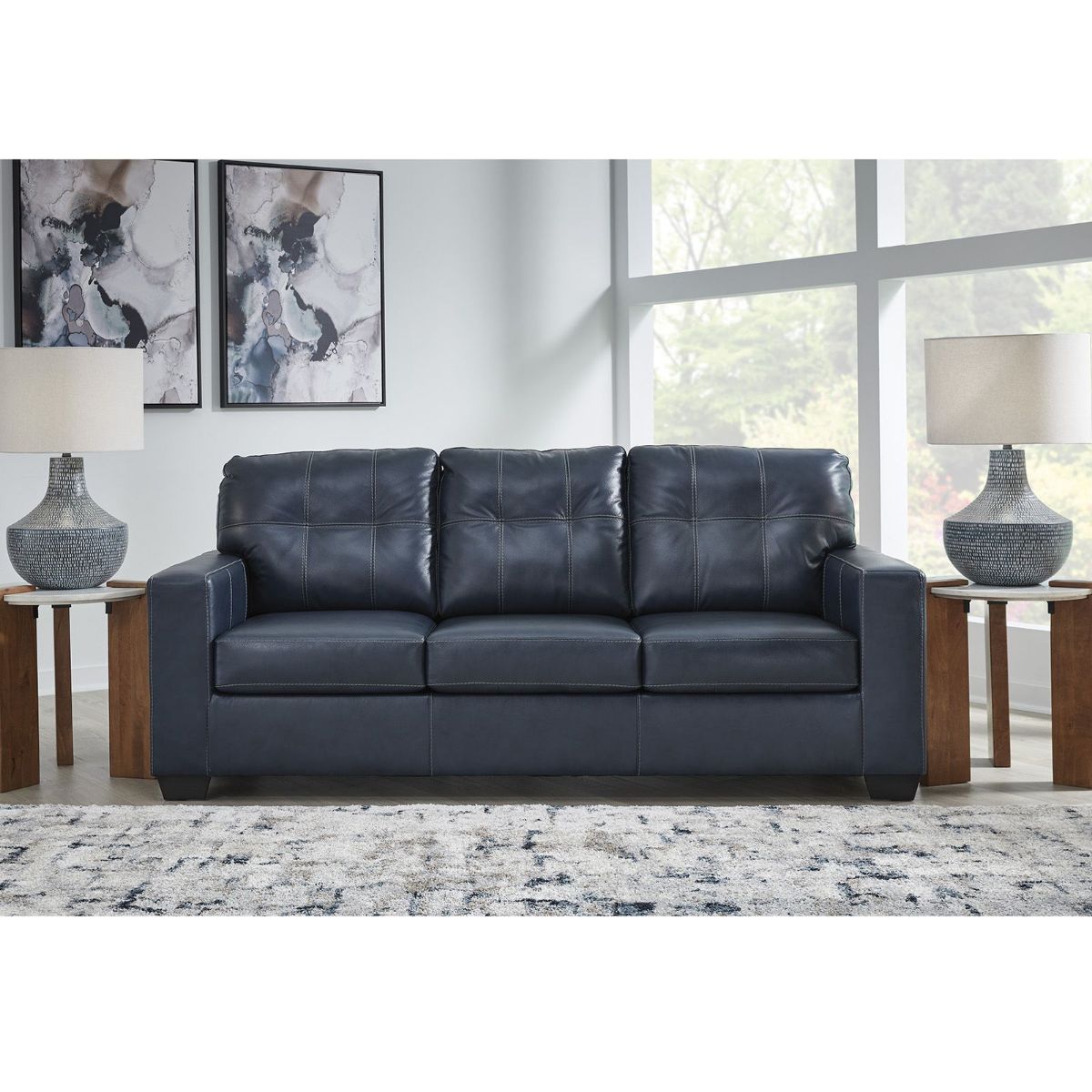 Picture of Santorine Ocean Leather Sofa