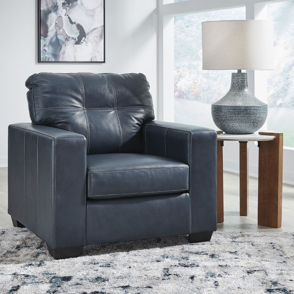Picture of Santorine Ocean Leather Chair