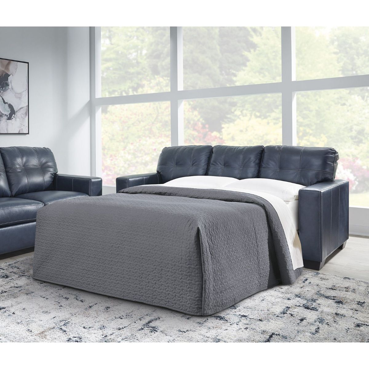 Picture of Santorine Ocean Leather Queen Sleeper