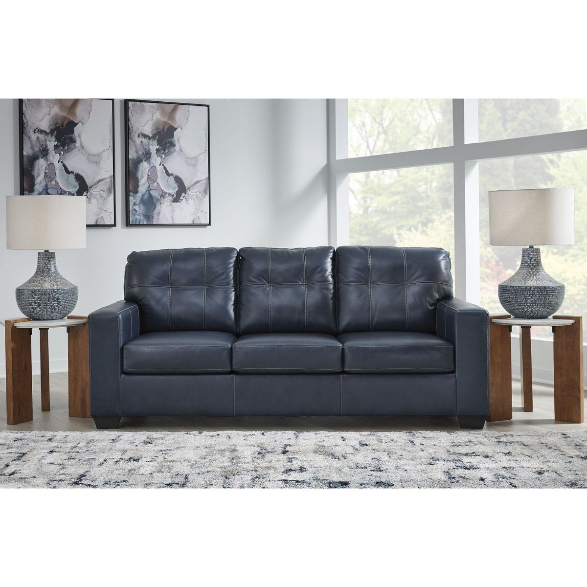 Picture of Santorine Ocean Leather Queen Sleeper