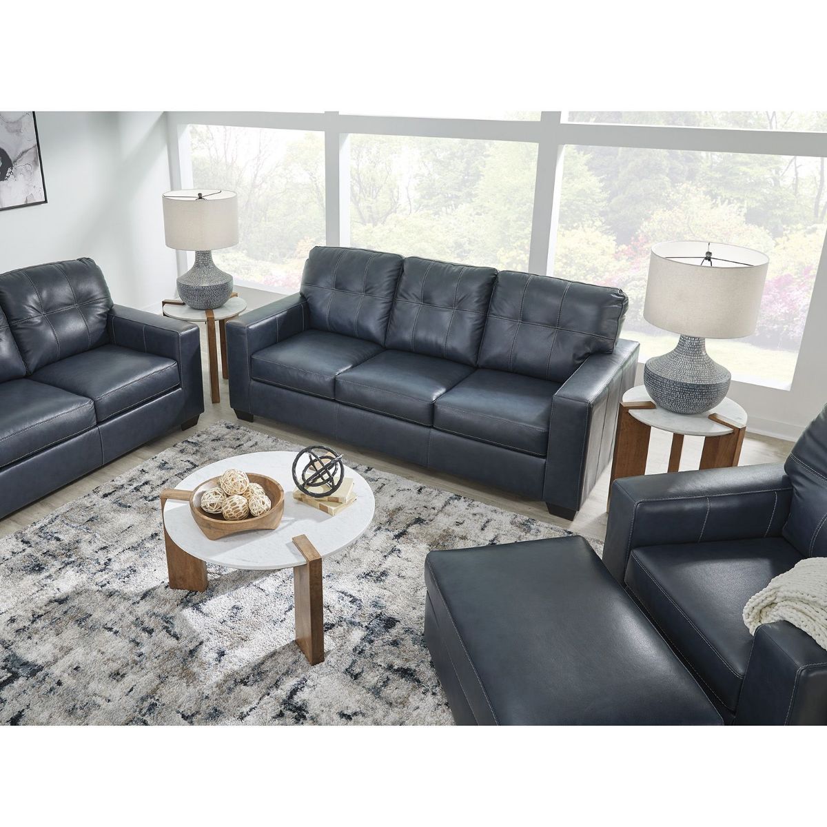 Picture of Santorine Ocean Leather Queen Sleeper