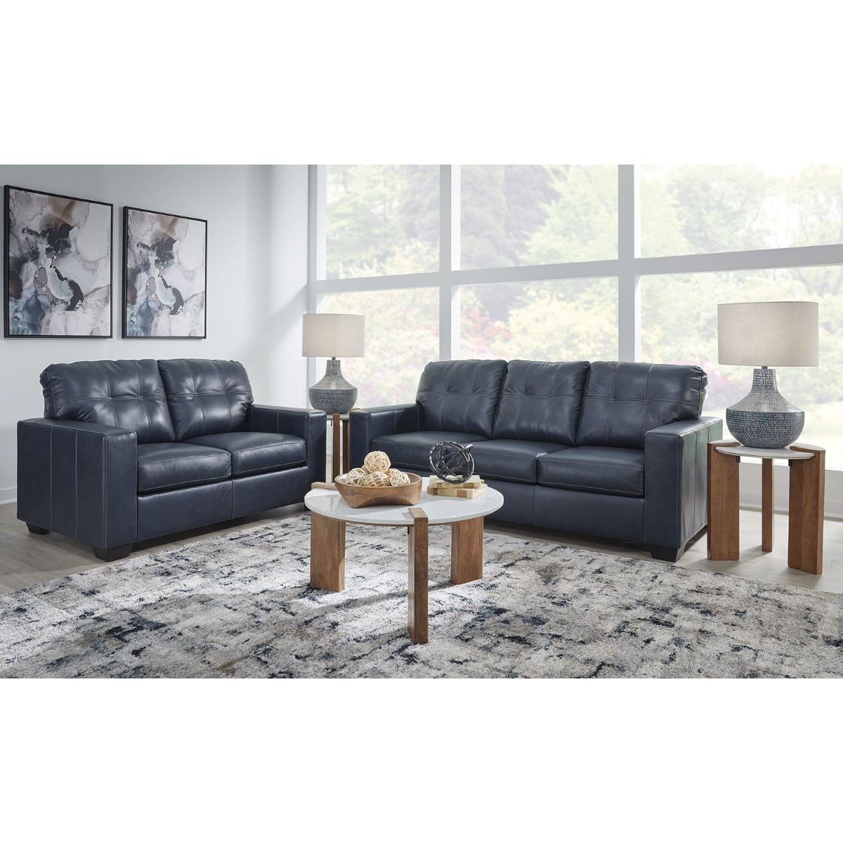 Picture of Santorine Ocean Leather Queen Sleeper