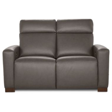 Acadia Shitake Leather Power Recliner Loveseat