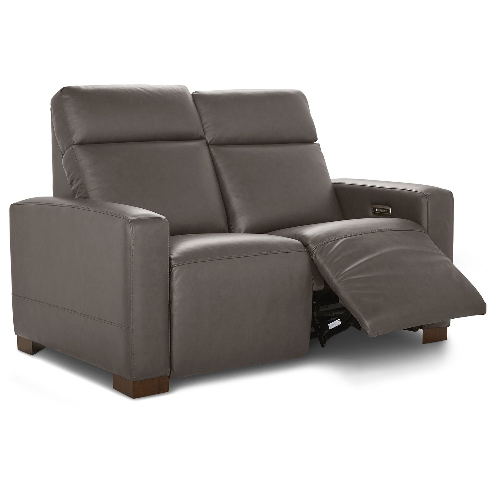 Acadia Shitake Leather Power Recliner Loveseat