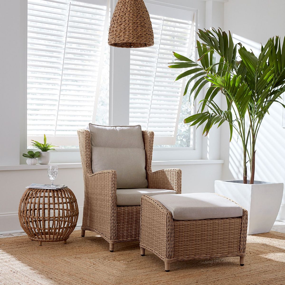 Picture of Biscayne Outdoor Lounge Chair & Footstool