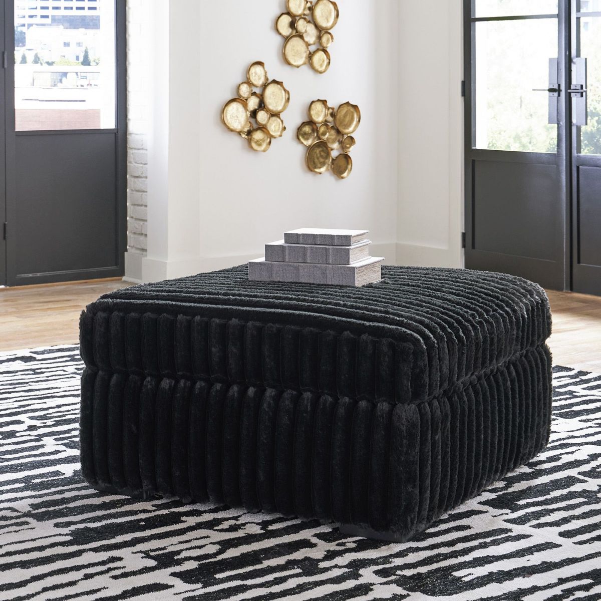 Picture of Midnight Madness Onyx Oversized Ottoman