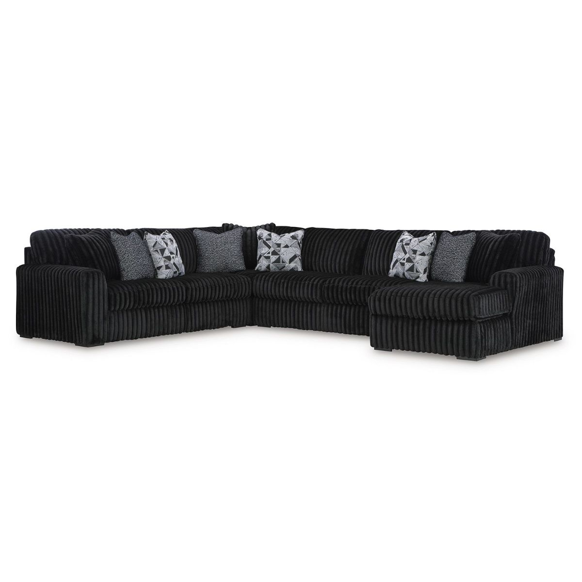 Picture of Midnight Madness Onyx 4-Piece Sectional