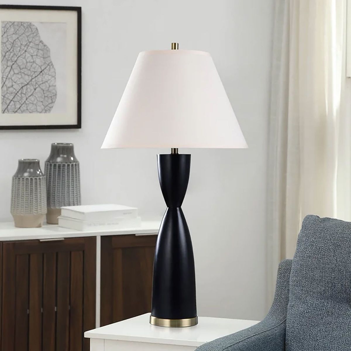 Picture of Satin Black Table Lamp