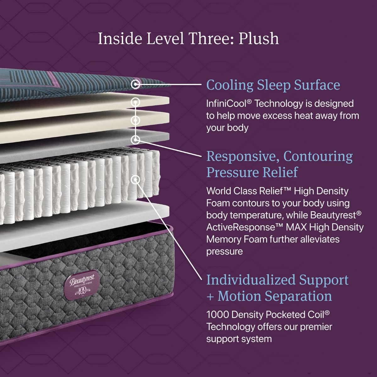 Picture of World Class Plush Hybrid Twin XL Mattress