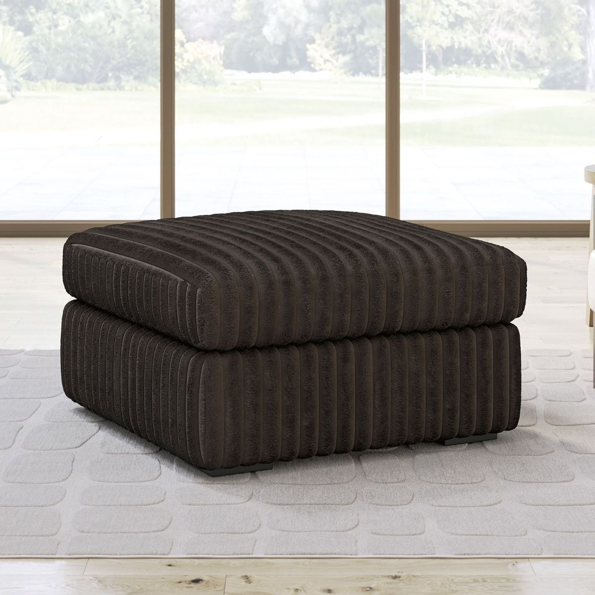 Picture of Midnight Madness Chocolate Oversized Ottoman