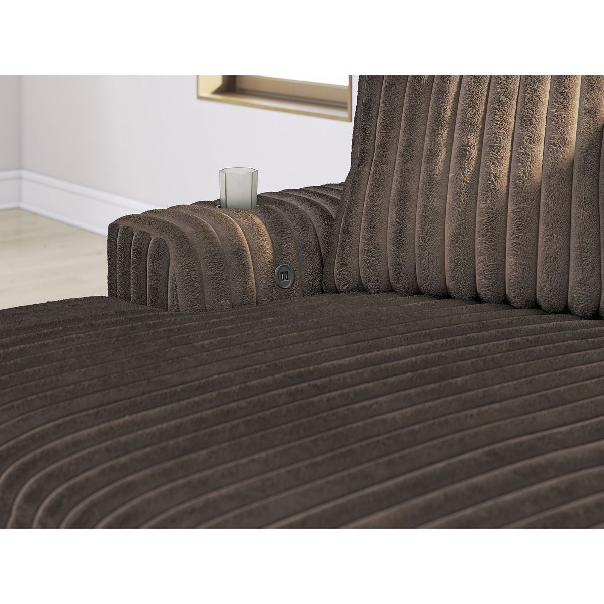 Picture of Midnight Madness Chocolate Oversized Chaise