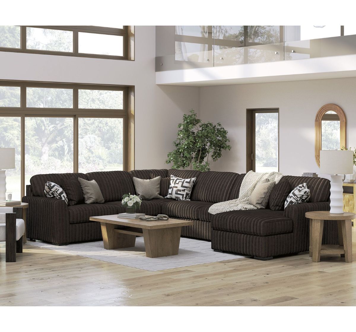 Picture of Midnight Madness Chocolate 4-Piece Sectional