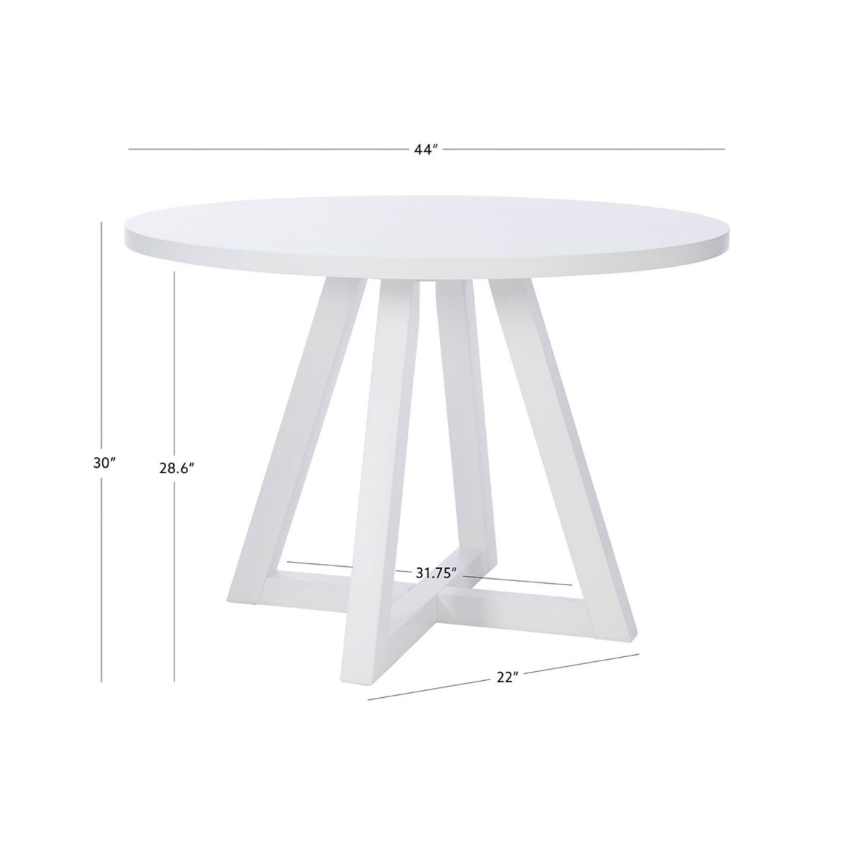 Picture of Maui White Round Dining Table