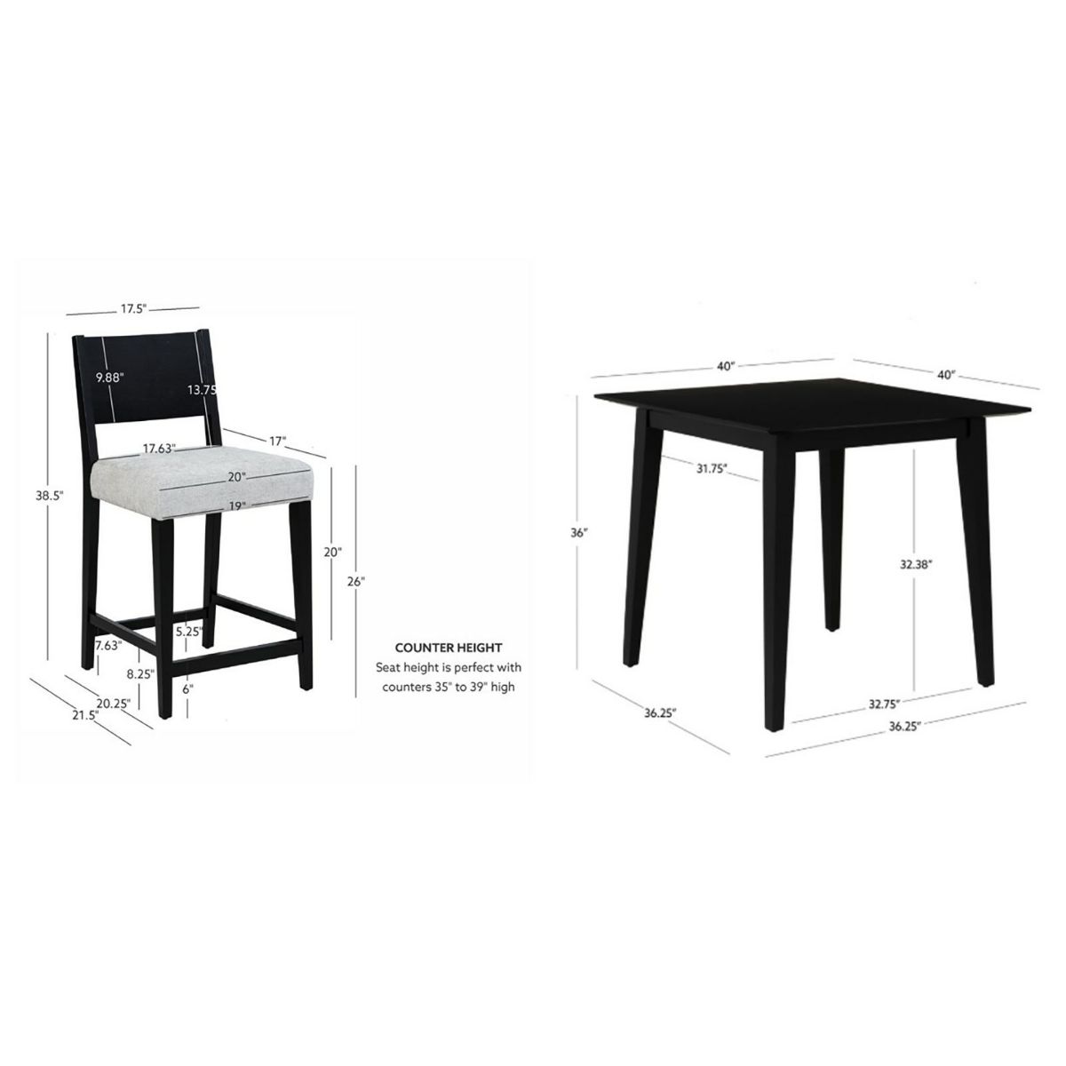 Picture of Cosgrove 5-Piece Counter Height Dining Set