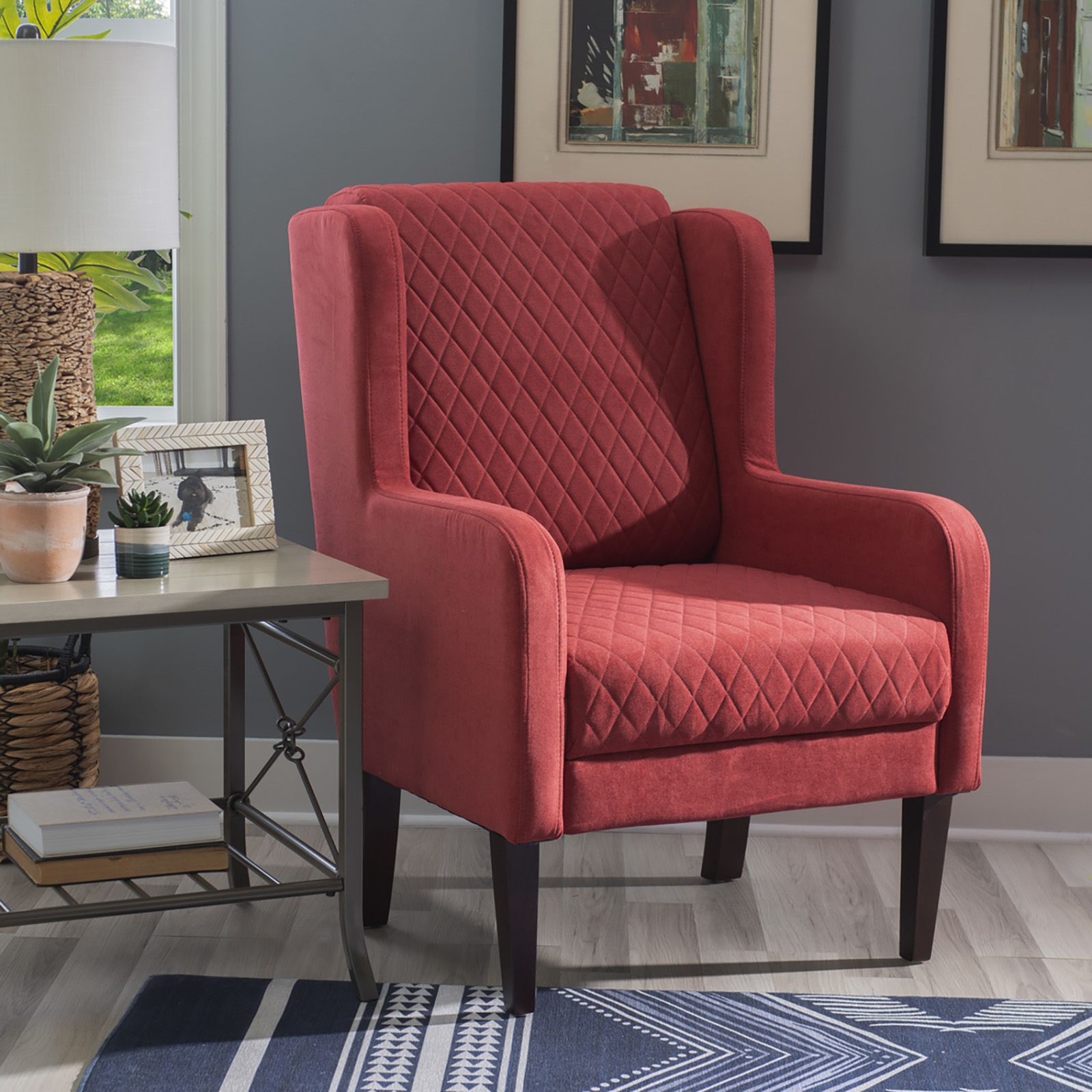 Lyric Rust Wingback Chair