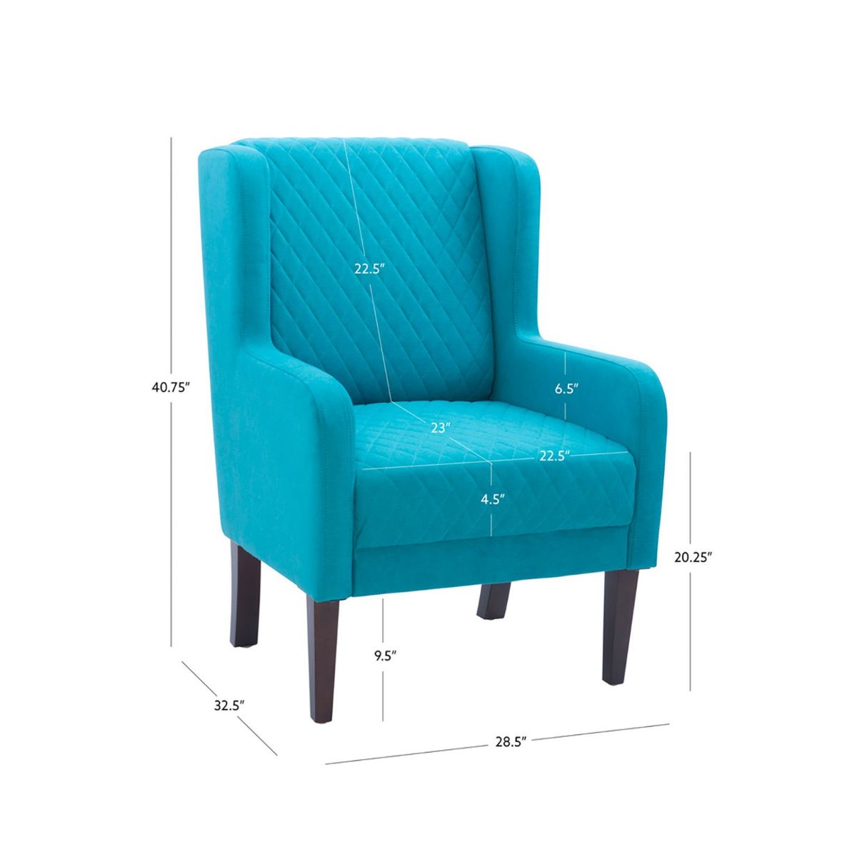Picture of Teal Wingback Chair
