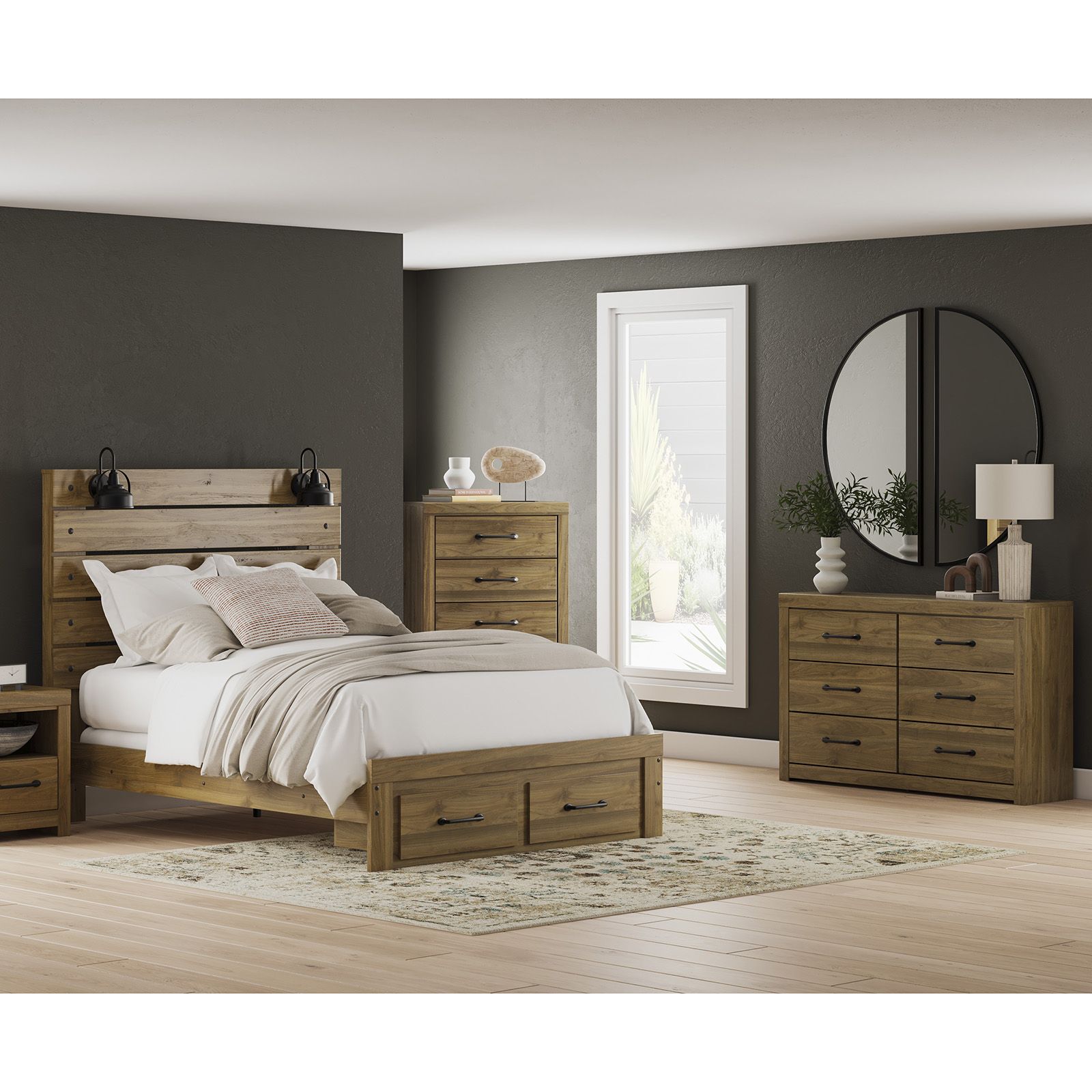 Pasklyn Queen Storage Bed & Dresser