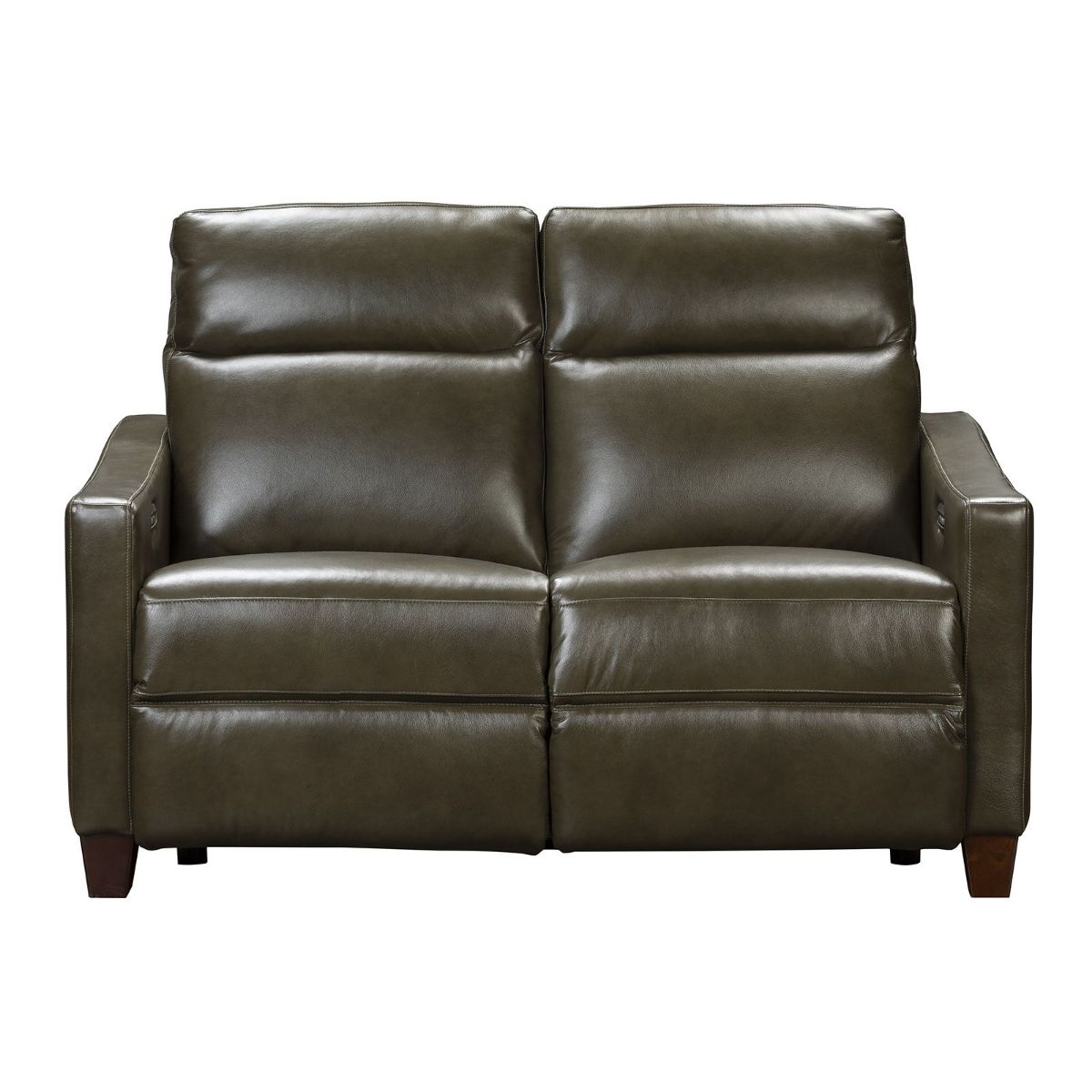 Picture of Quinault Olive Leather Power Recliner Loveseat