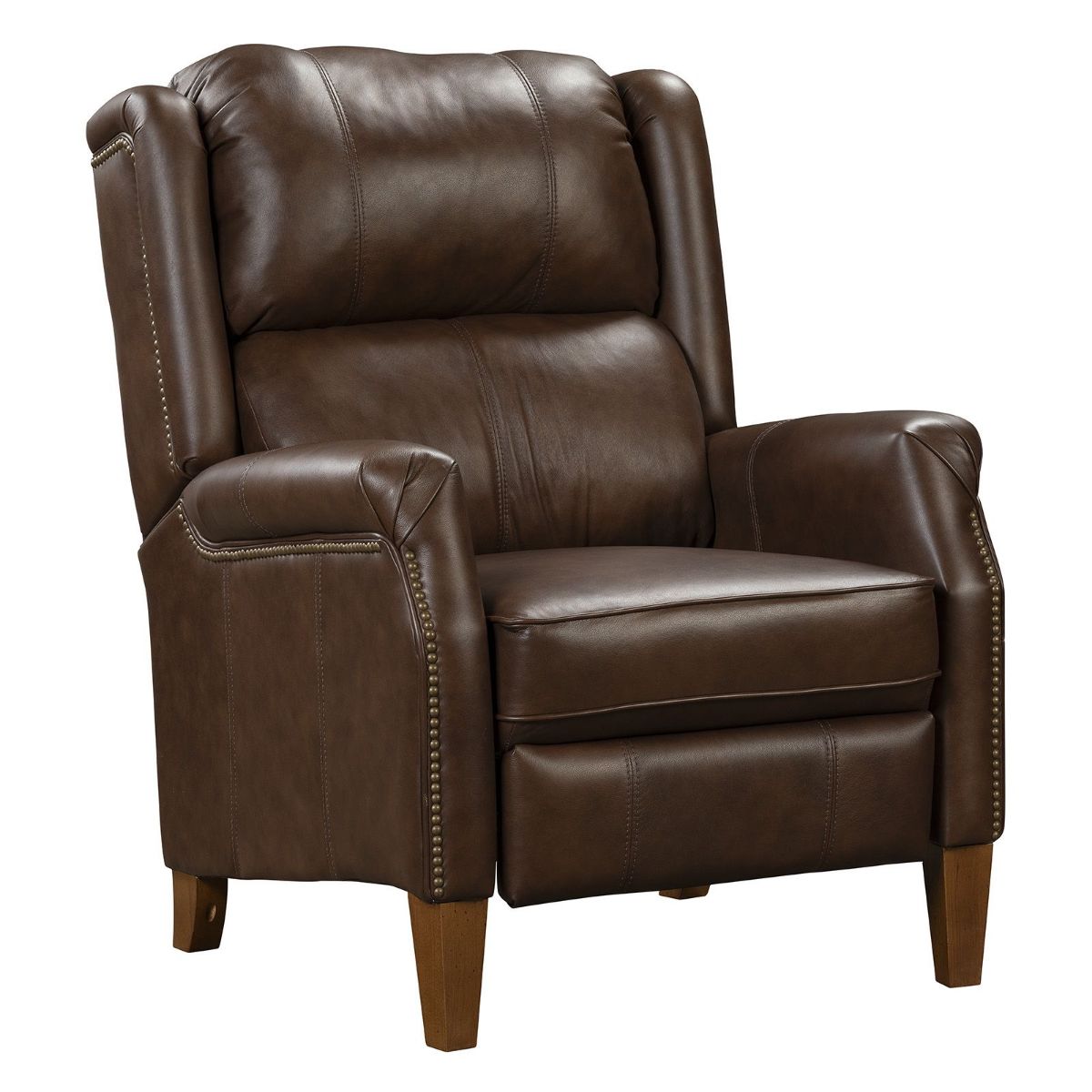 Picture of Brown All-Leather Pushback Recliner