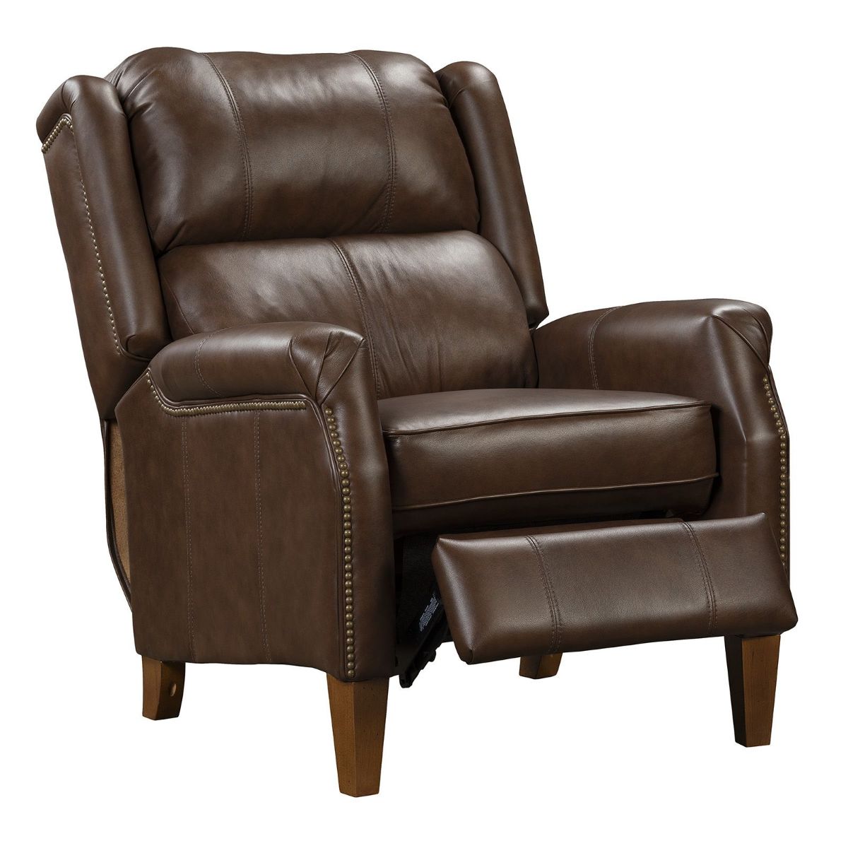 Picture of Brown All-Leather Pushback Recliner