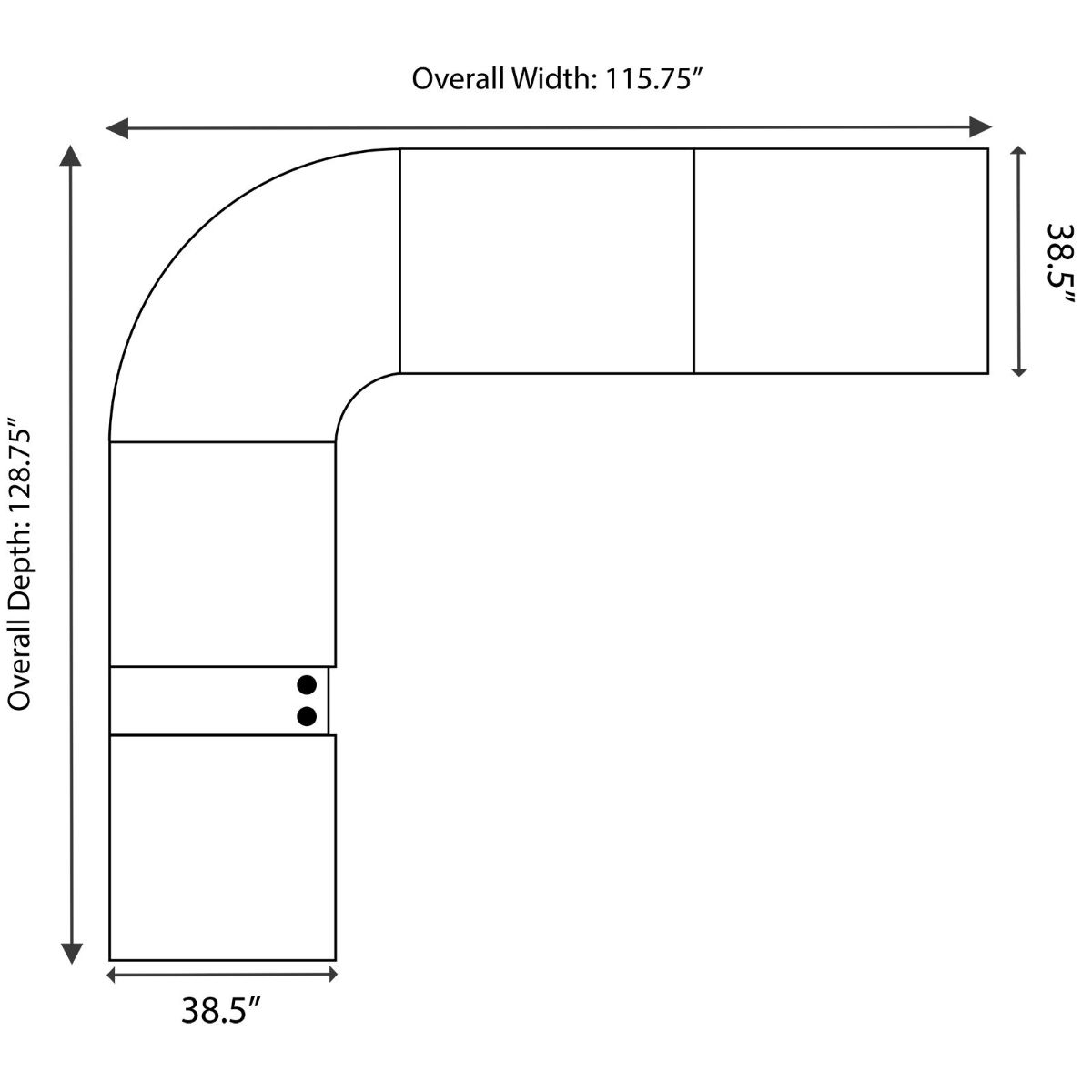Picture of Everest Gray 6-Piece Sectional