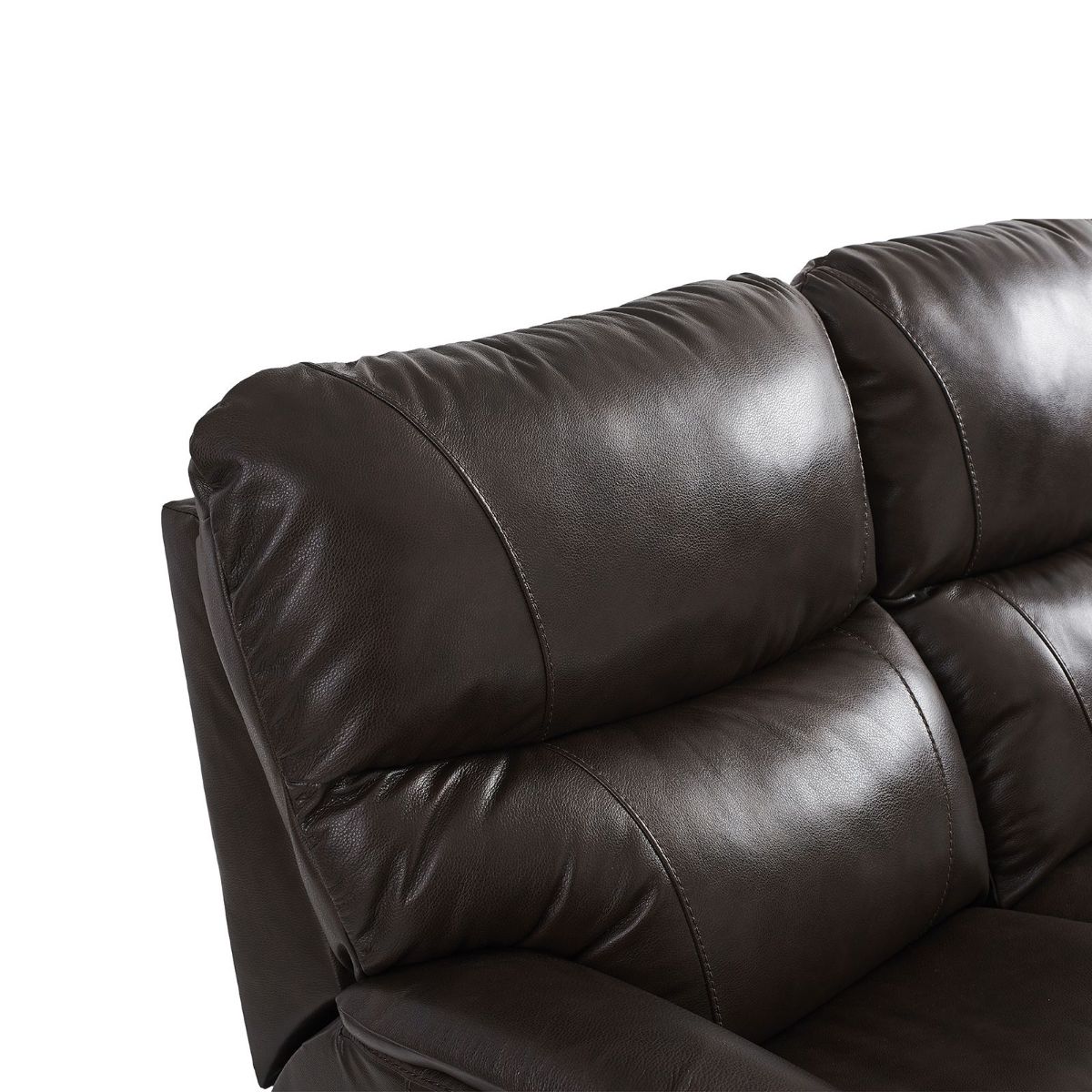 Picture of Trouper Walnut Leather Power Recliner Sofa with Headrest