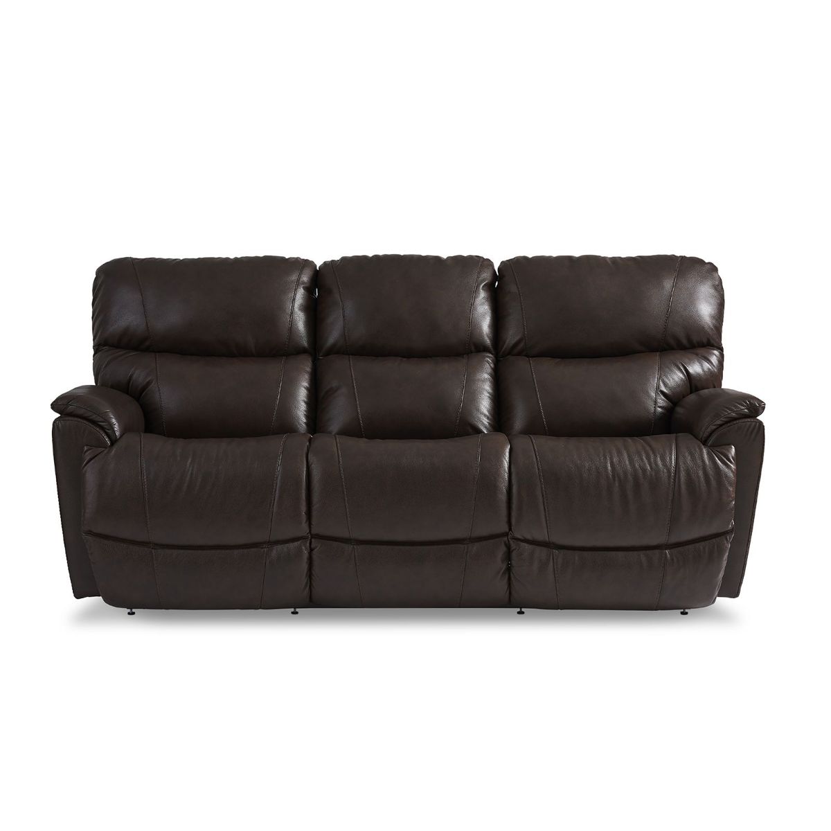 Picture of Trouper Walnut Leather Power Recliner Sofa with Headrest