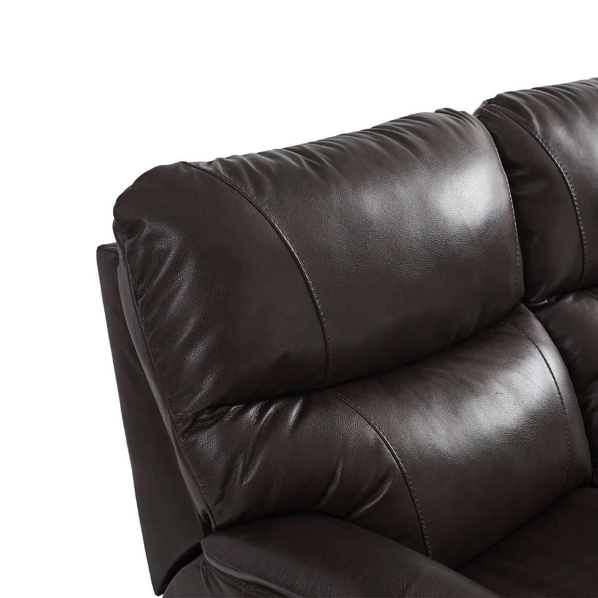 Picture of Trouper Walnut Leather Recliner Loveseat
