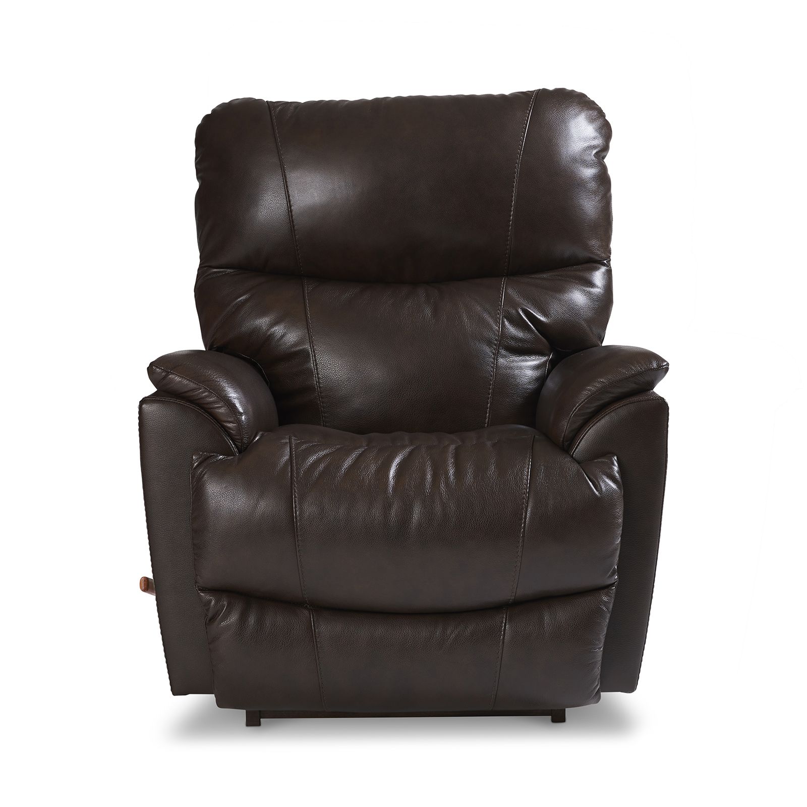 Trouper Walnut Leather Rocker Recliner