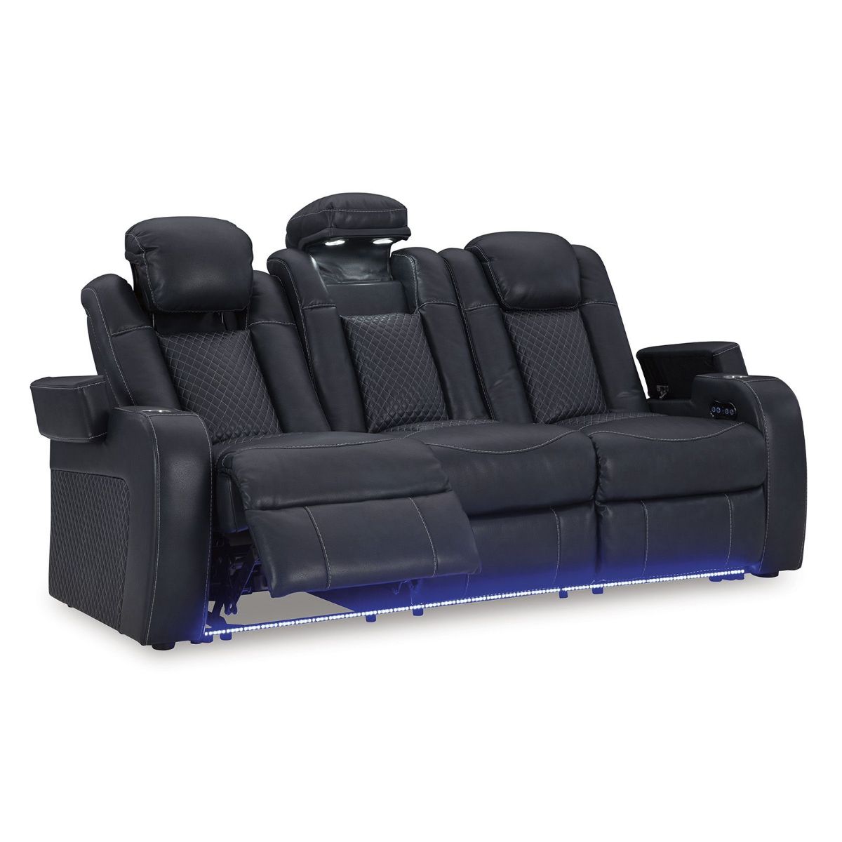 Picture of Fyne-Dyme Sapphire Blue Power Recliner Sofa