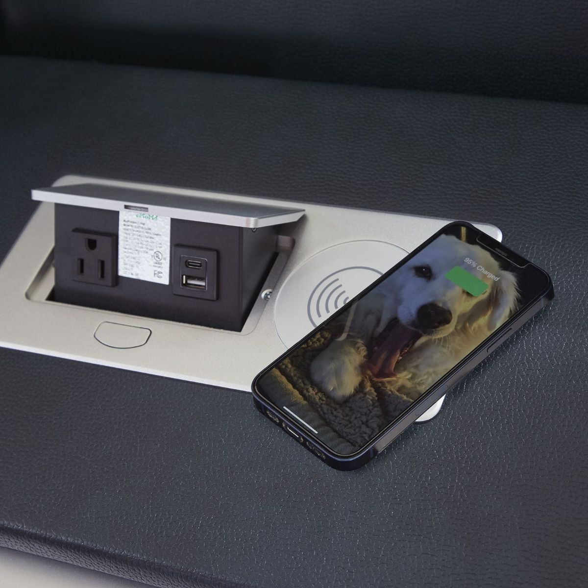 Picture of Fyne-Dyme Sapphire Blue Power Recliner Sofa