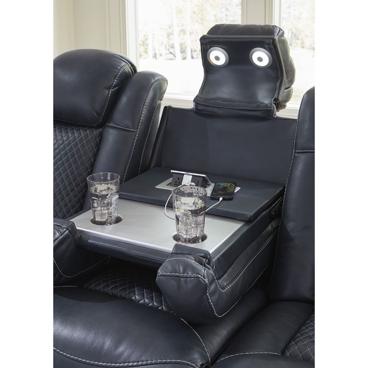 Picture of Fyne-Dyme Sapphire Blue Power Recliner Sofa