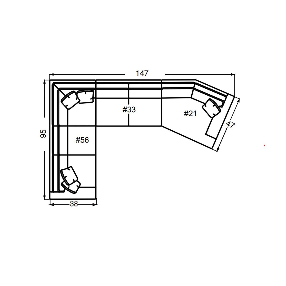 Picture of Homecourt 3-Piece Power Recliner Sectional