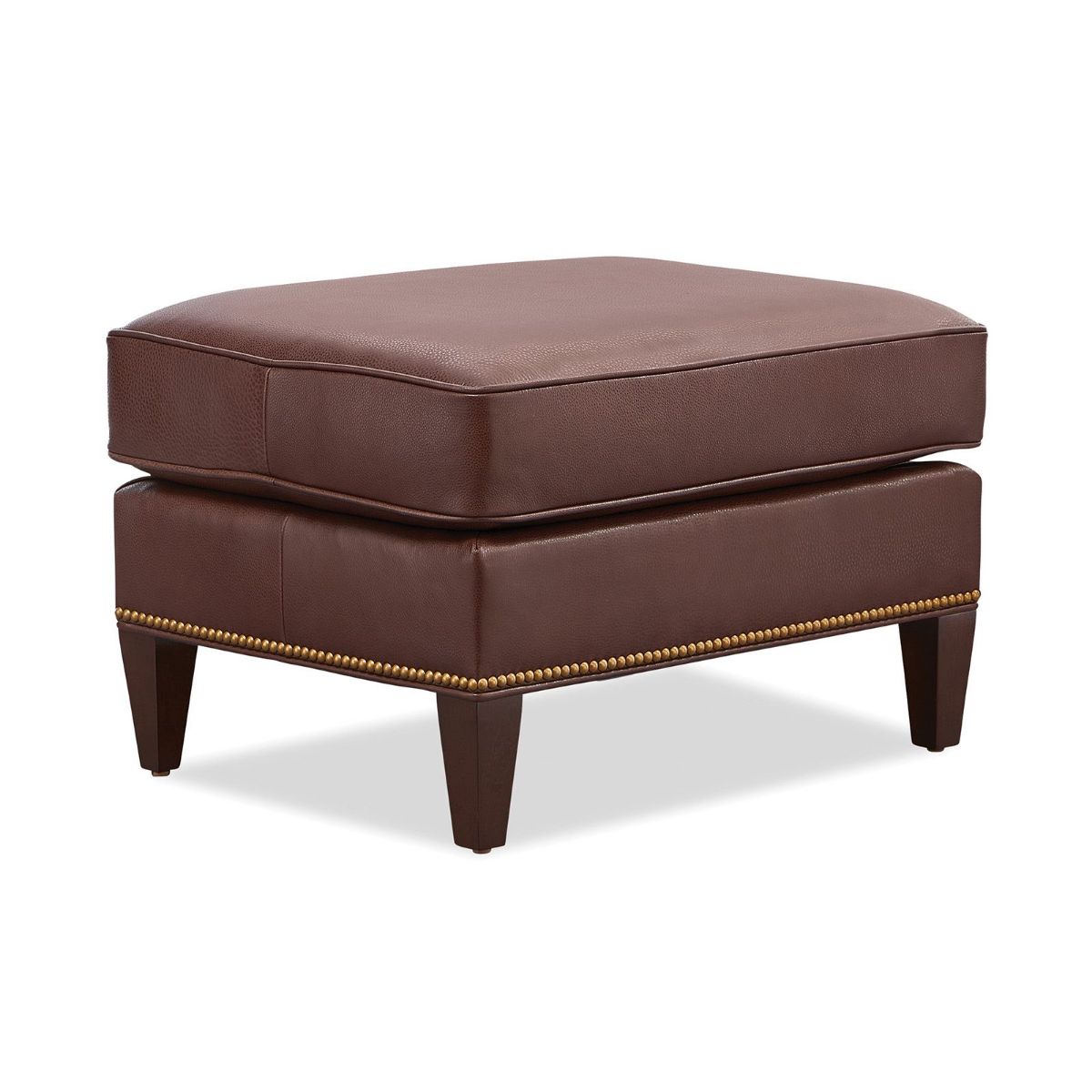 Picture of Eli Cedar Leather Ottoman