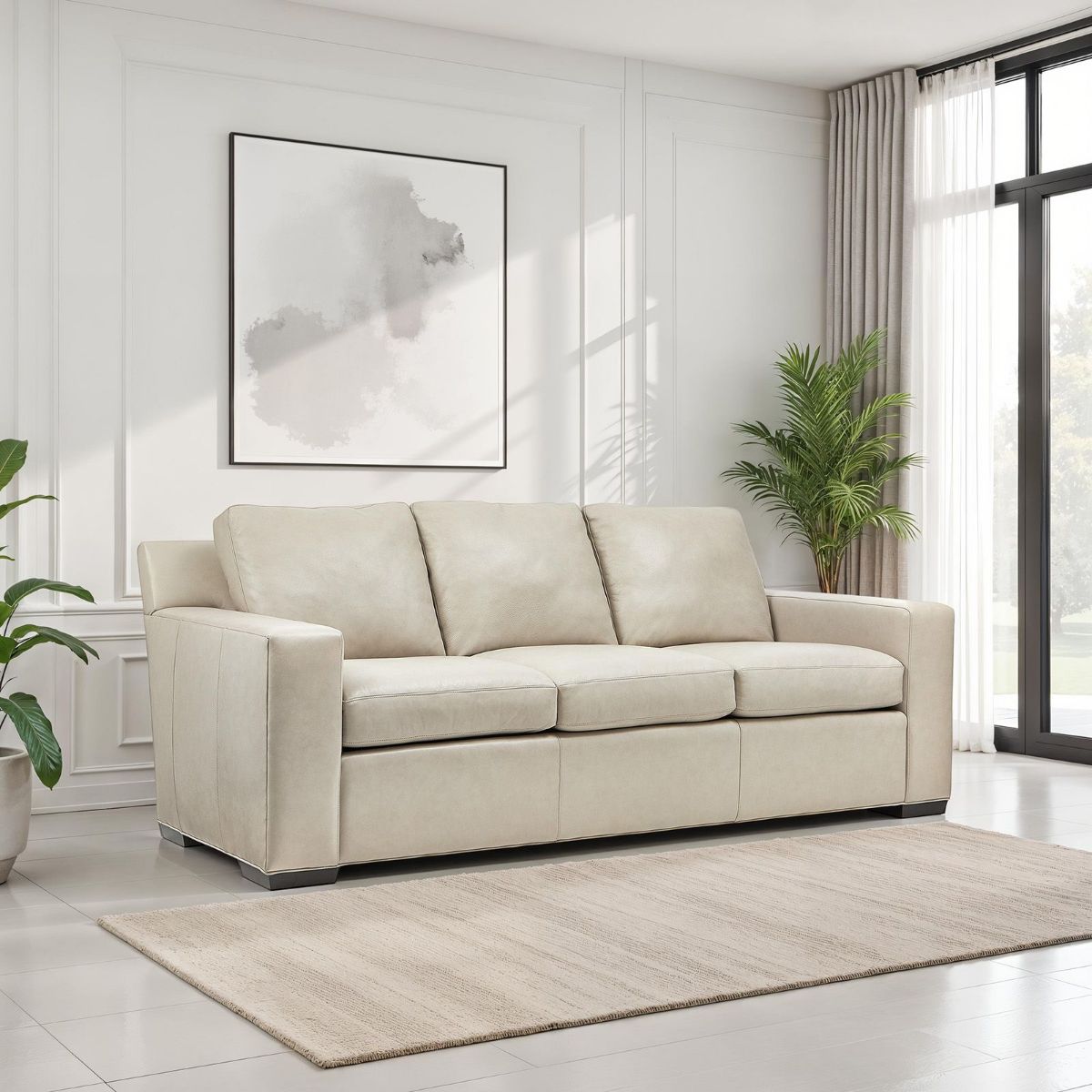 Picture of Oasis Bisque Leather Sofa