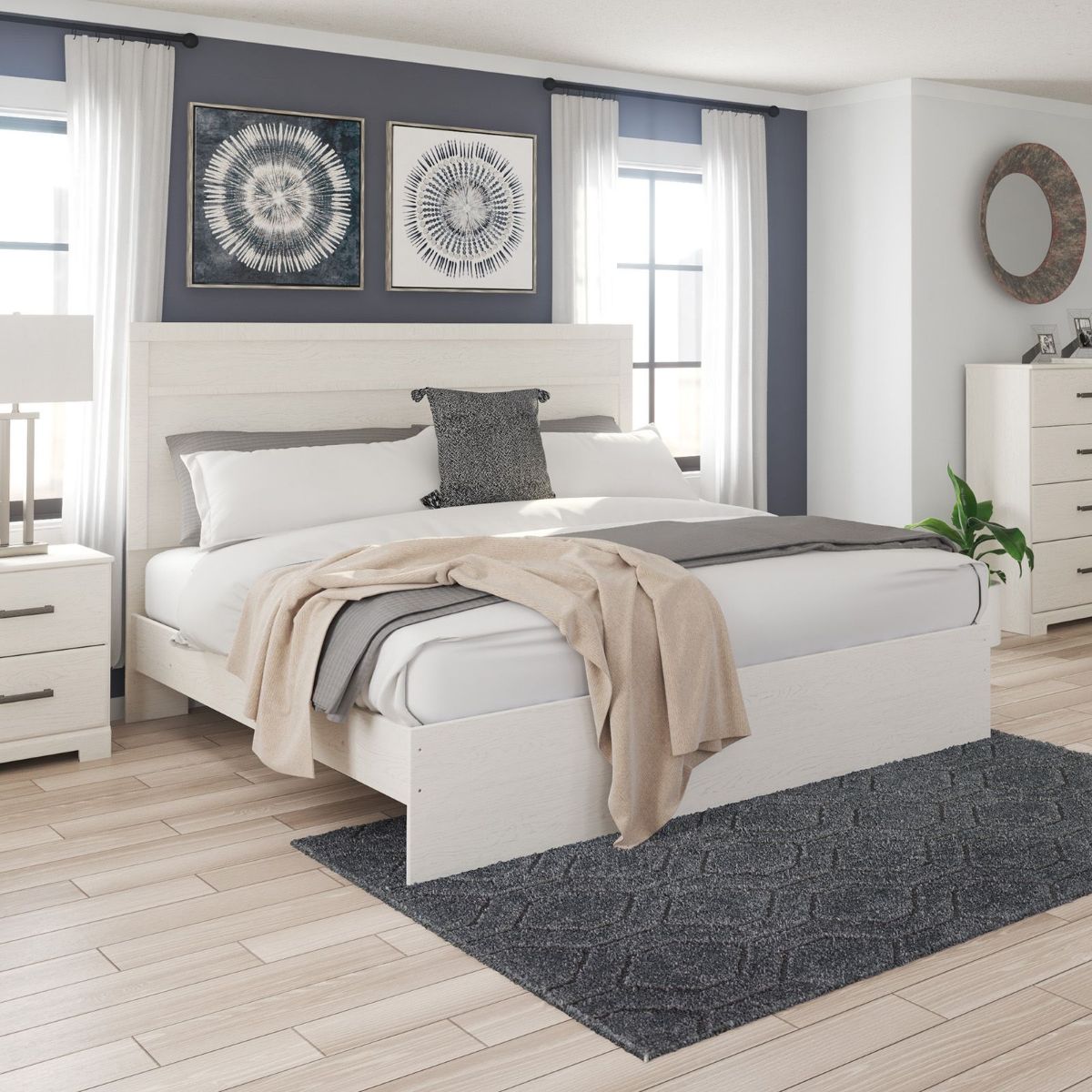 Picture of Stelsie White King Panel Bed