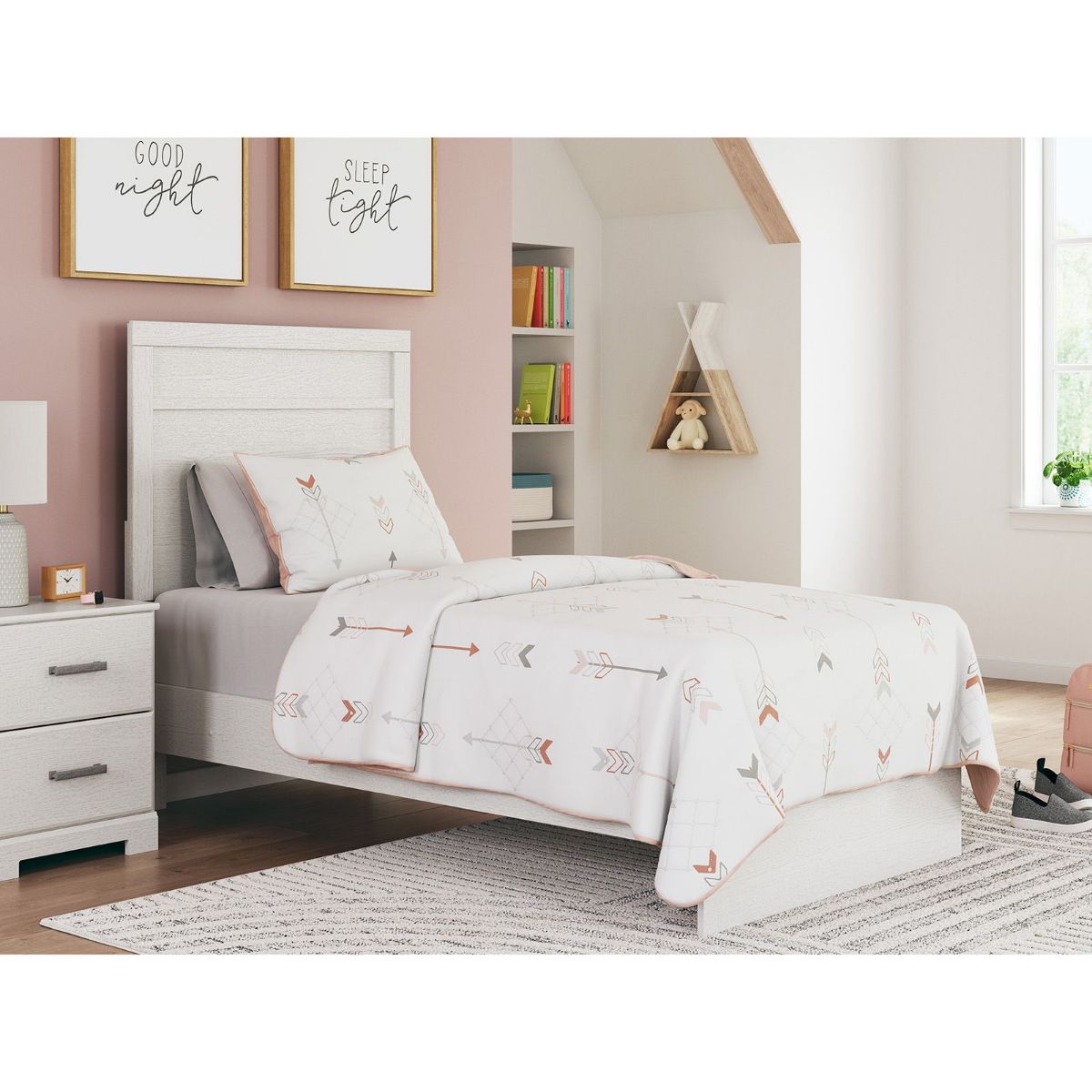 Picture of Stelsie White Twin Bed