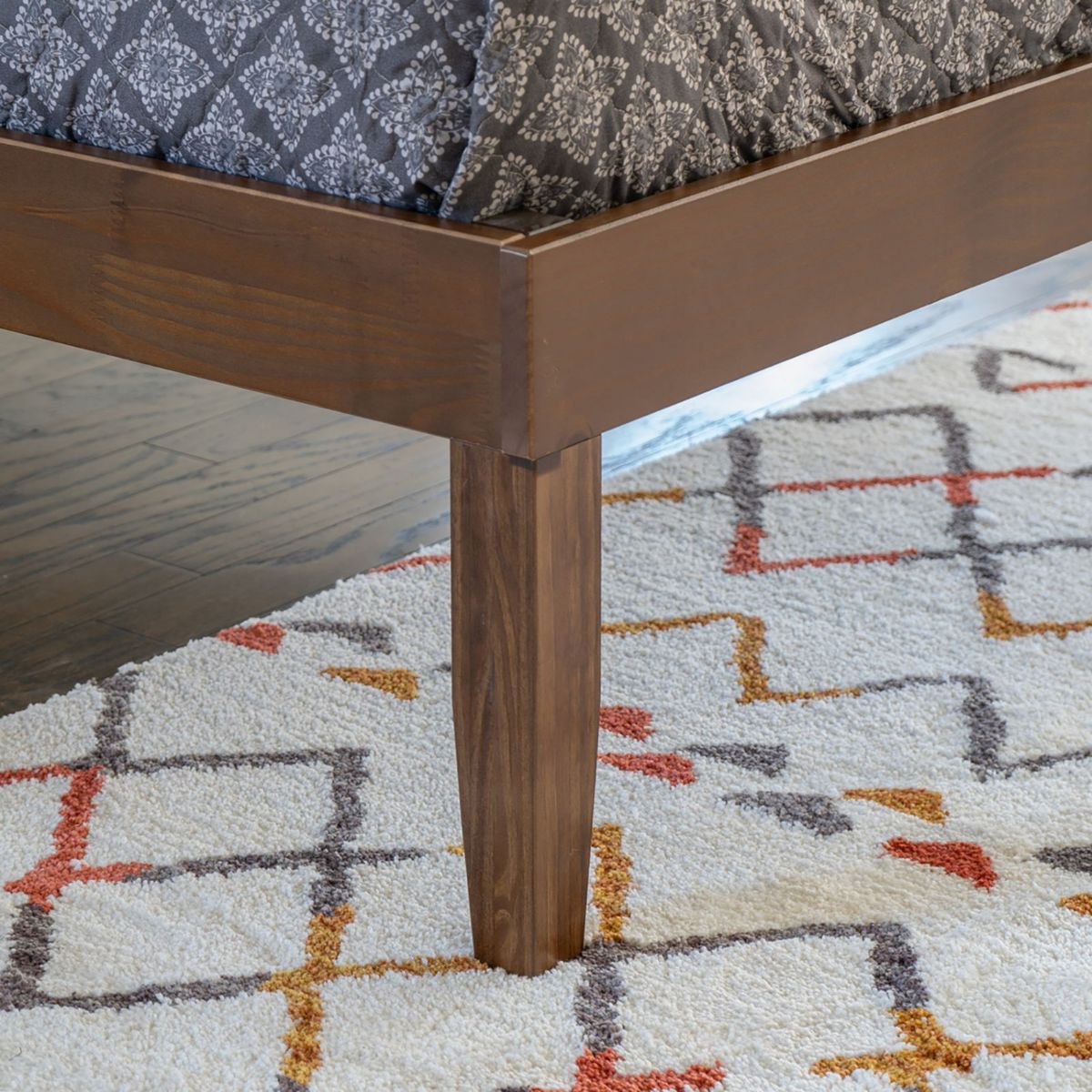 Picture of Twin Walnut Platform Bed